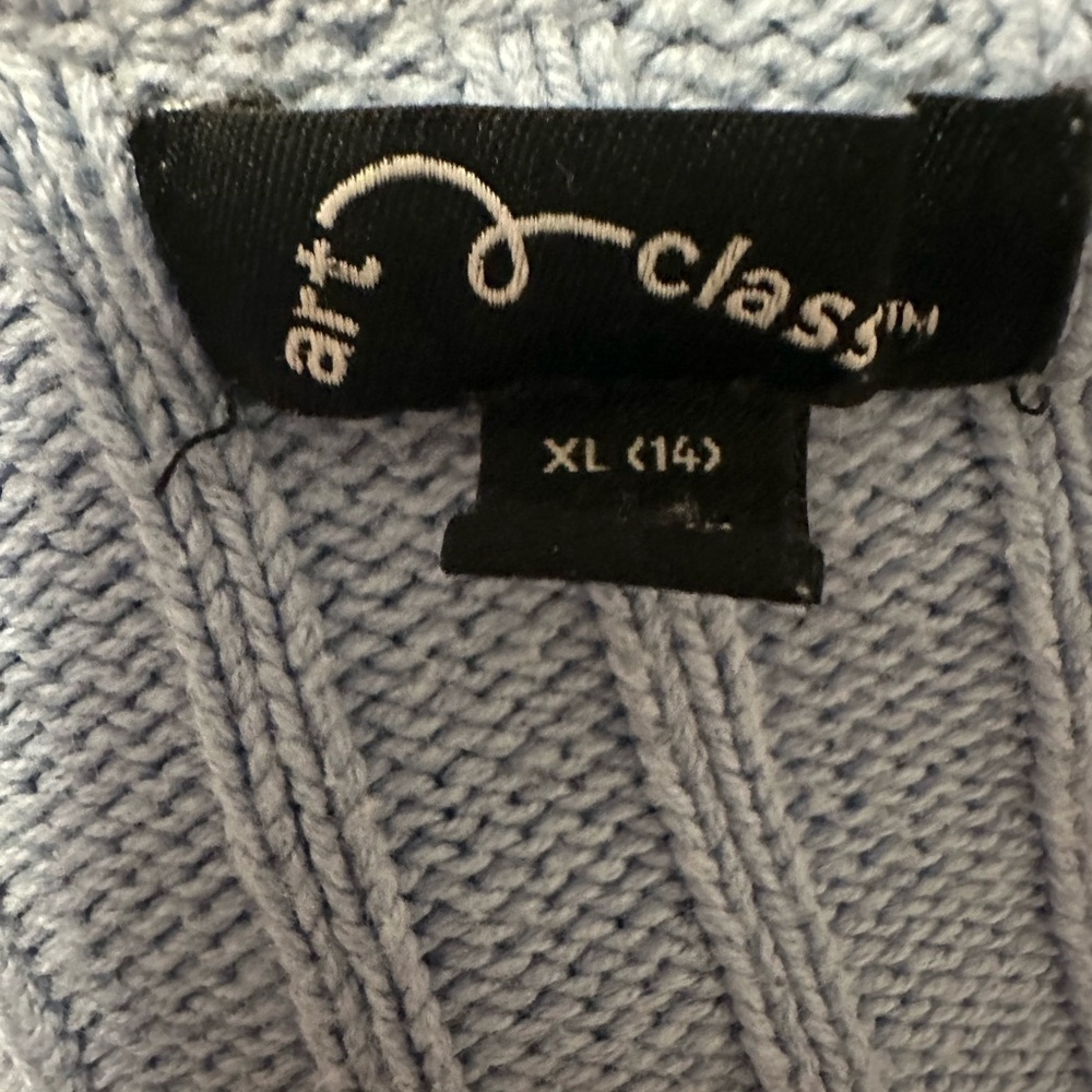 Art Class Light Blue Ribbed Cardigan - Picture 2 of 7
